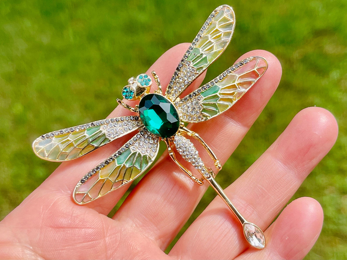 Rare Brooch Dragonfly Vintage orders Collectible Pin Costume Jewelry Mother of Pearl Wings MOP