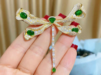 Dragonfly Brooch Gold Plated zircon Dragonfly Pin