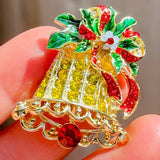 Christmas Jingle Bell Brooch Christmas Brooch Christmas Pin Holiday Brooch Holiday Pin