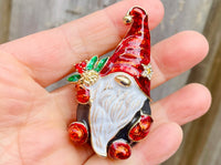 Gnome Brooch Christmas Brooch