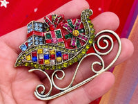 Large Christmas Brooch Christmas Brooch Pin