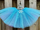 Snowflakes tutu 4 Layer Snow Queen Birthday tutu