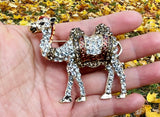 Camel Brooch Camel Pin Rhinestone Camel Jewelry Animal Brooch Pin