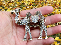 Camel Brooch Camel Pin Rhinestone Camel Jewelry Animal Brooch Pin