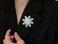 Snowflake Brooch Snowflake Pin Christmas Brooch Christmas Pin Zircon Snowflake Brooch Holiday Brooch Holiday Pin Snowflake Jewelry Pendant