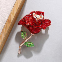 Rose Brooch flower pin rose pin mother's day gift valentine gift valentine brooch valentine jewellery gift for her heart brooch