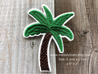Coconut palm tree iron on patch Coconut palm tree patch Coconut palm tree applique palm tree emboridered patch