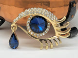 Gold Evil eye brooch Evil eye pin Dali's Eye pin Dali's Eye brooch Silver Evil eye brooch Christmas gift