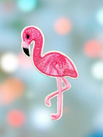 Flamingo iron on patch Flamingo patch Flamingo applique