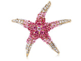 Starfish Brooch Starfish Pin Rhinestone Starfish Brooch Cute Decorating Jewelry Starfish Jewelry