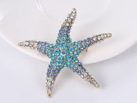 Starfish Brooch Starfish Pin Rhinestone Starfish Brooch Cute Decorating Jewelry Starfish Jewelry