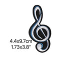 Treble Clef iron on patch treble clef patch Music note patch music note iron on patch embroidered patch
