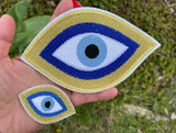Evil Eye Iron on Patch Hamsa Hand Patch Evil Eye Patch Embroidered Patch