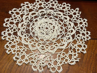 Brand new beautiful all handmade vintage lace doily, placemat, linen