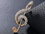 Treble Clef brooch treble clef pin Music note brooch music note pin