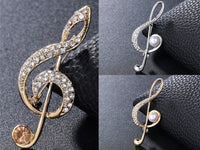 Treble Clef brooch treble clef pin Music note brooch music note pin