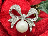 Bow brooch christmas brooch bow pin christmas pin gift for her