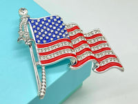 American Flag Brooch American Flag Pin Patriotic Brooch USA Patriotic pin USA Flag Pin