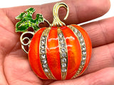 Pumpkin brooch Pumpkin pin thanksgiving brooch thanksgiving pin fall brooch