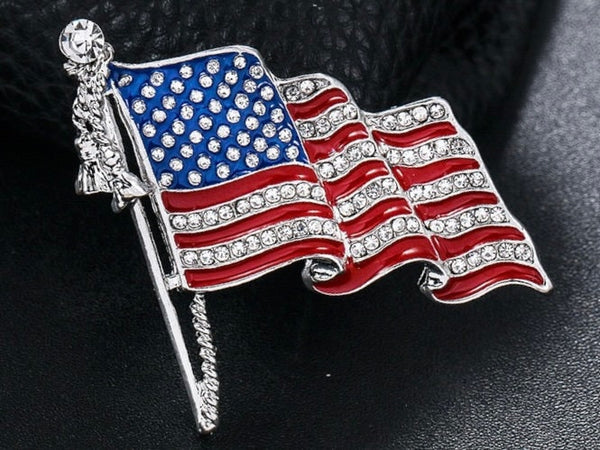 American Flag Brooch American Flag Pin Patriotic Brooch USA Patriotic pin USA Flag Pin