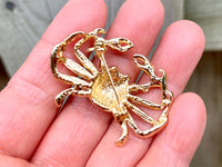 Crab brooch crab pin gift for him gift for her