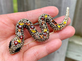 Large Snake brooch snake pin rhinestone snake brooch snake lover gift