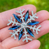 Snowflake brooch snowflake pin Christmas brooch christmas pin blue snowflake brooch holiday brooch holiday pin snowflake jewelry