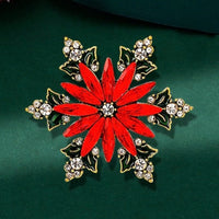 Snowflake brooch snowflake pin Christmas brooch christmas pin Red green snowflake brooch holiday brooch holiday pin snowflake jewelry