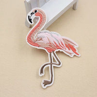 Flamingo iron on patch Flamingo patch Flamingo applique