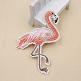 Flamingo iron on patch Flamingo patch Flamingo applique